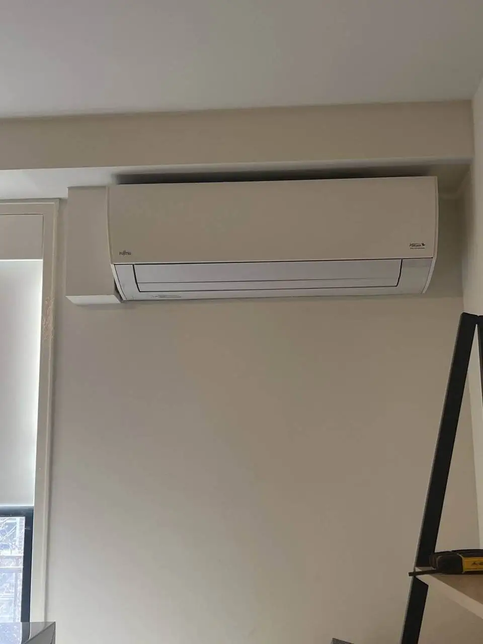 Fujitsu ductless mini-split wall unit installed in a Queens home by Electric A/C Inc