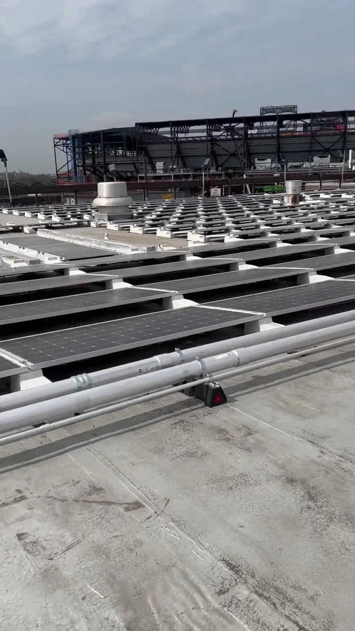 Rooftop solar array electrical work by Electric A/C Inc